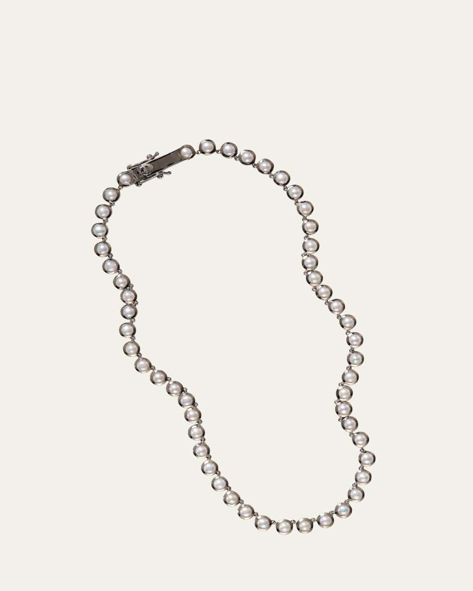 Riviere Dot Freshwater Pearl Necklace, 16"L